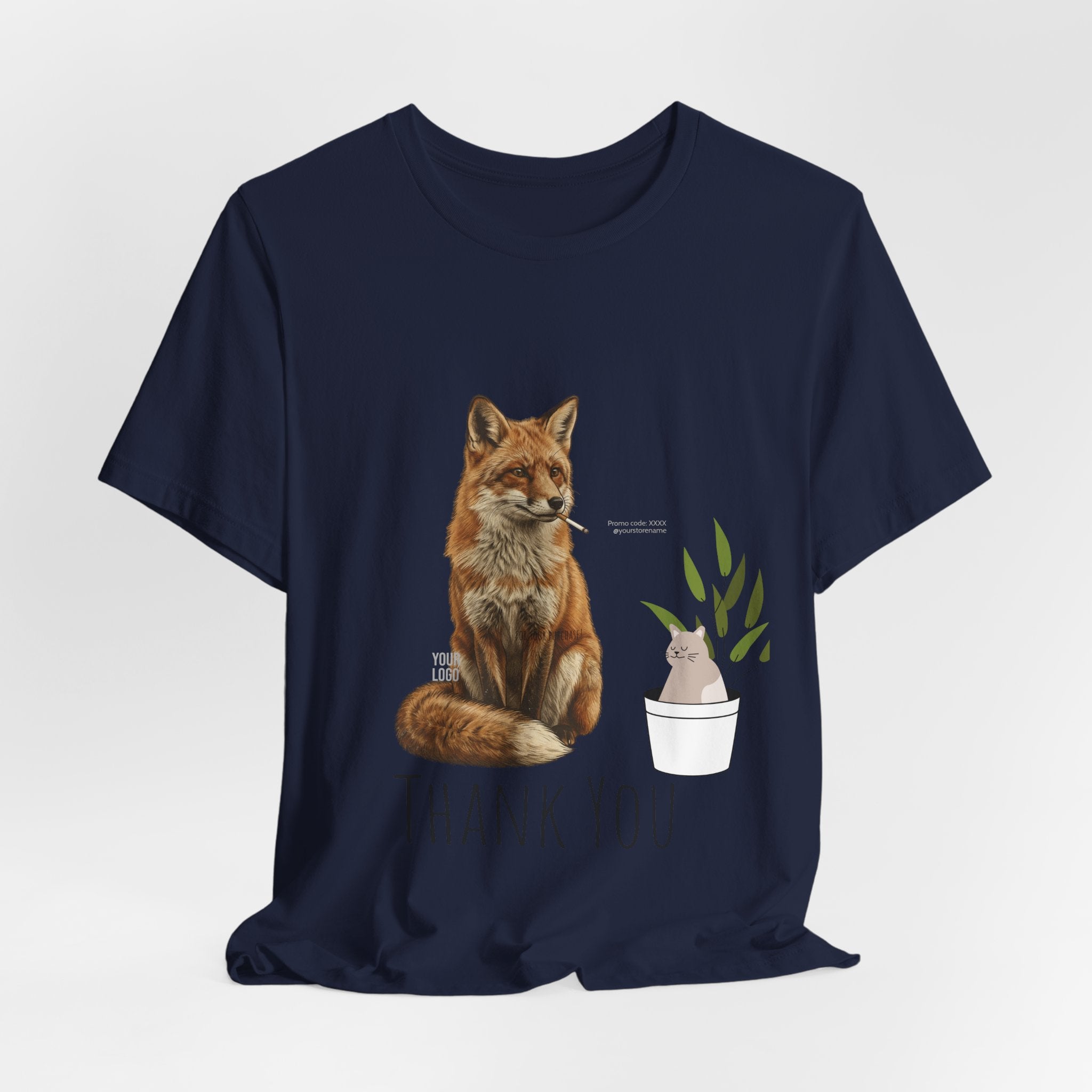 Smoking Fox T-Shirt | Animals Smoking, Absurdist Meme Tee