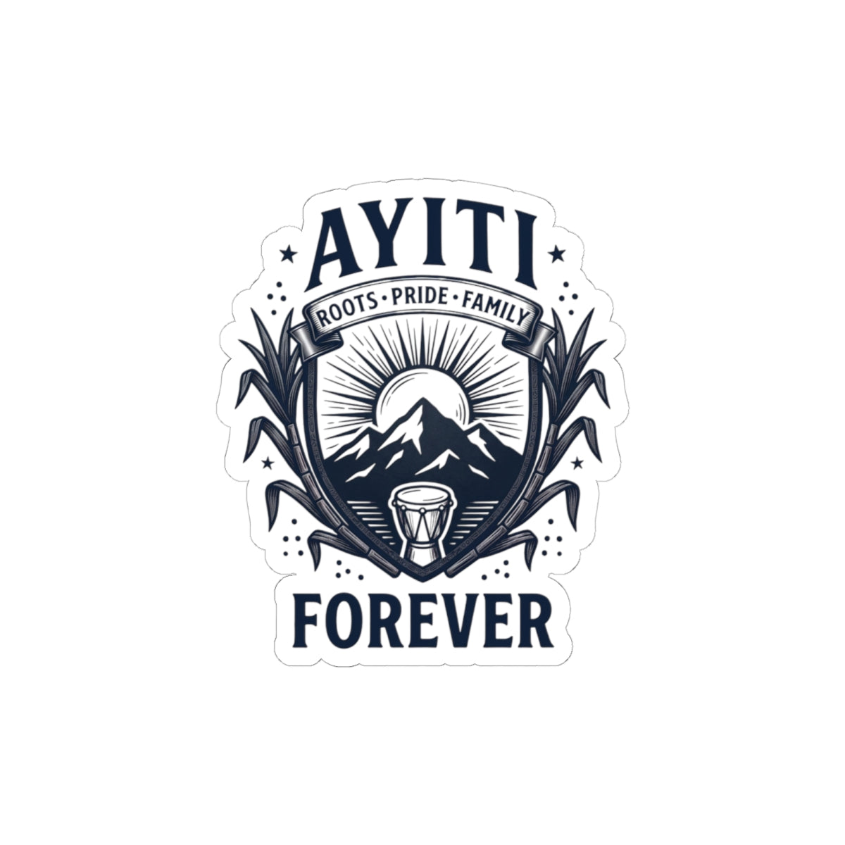 Ayiti Forever Sticker | Haitian Heritage, Island Pride, Vintage Seal