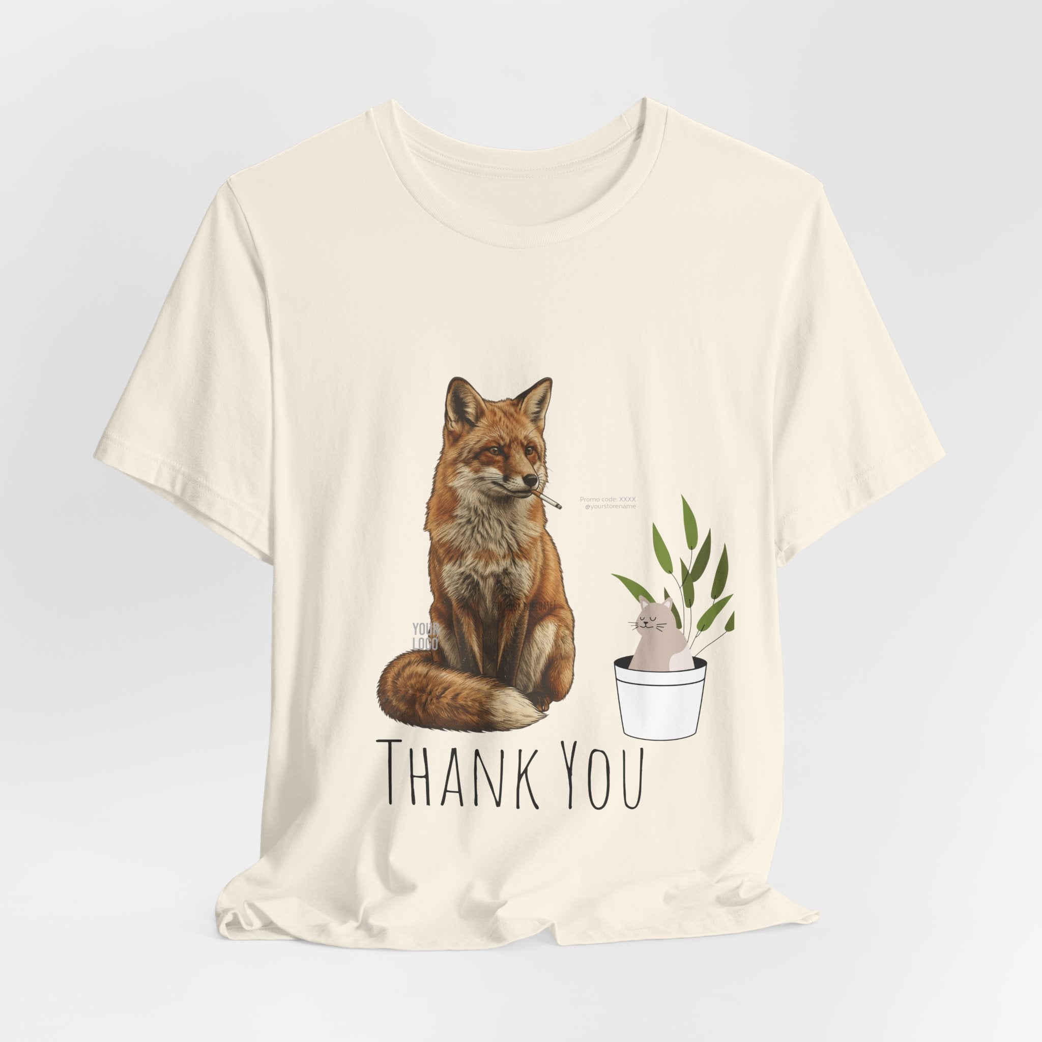 Smoking Fox T-Shirt | Animals Smoking, Absurdist Meme Tee