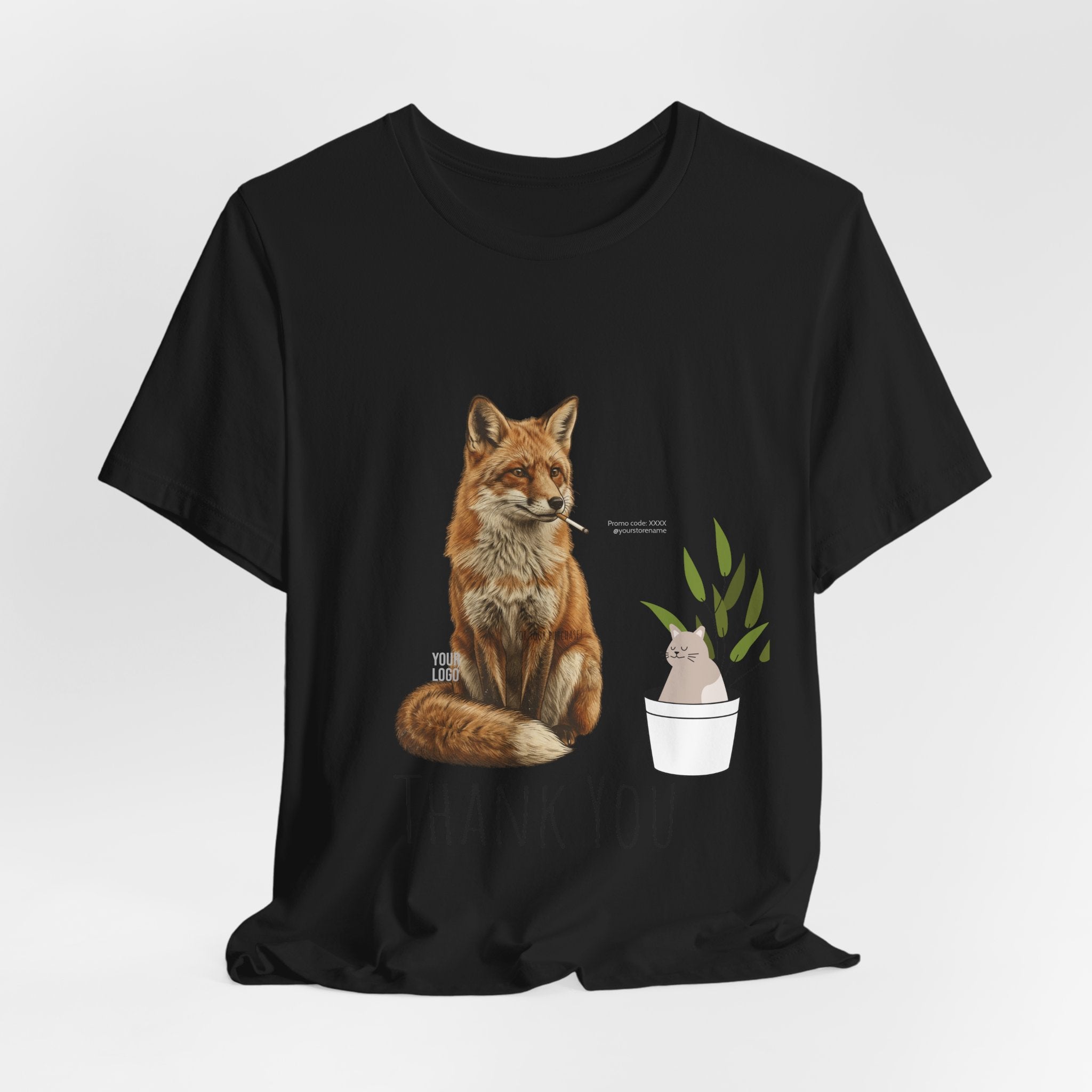 Smoking Fox T-Shirt | Animals Smoking, Absurdist Meme Tee