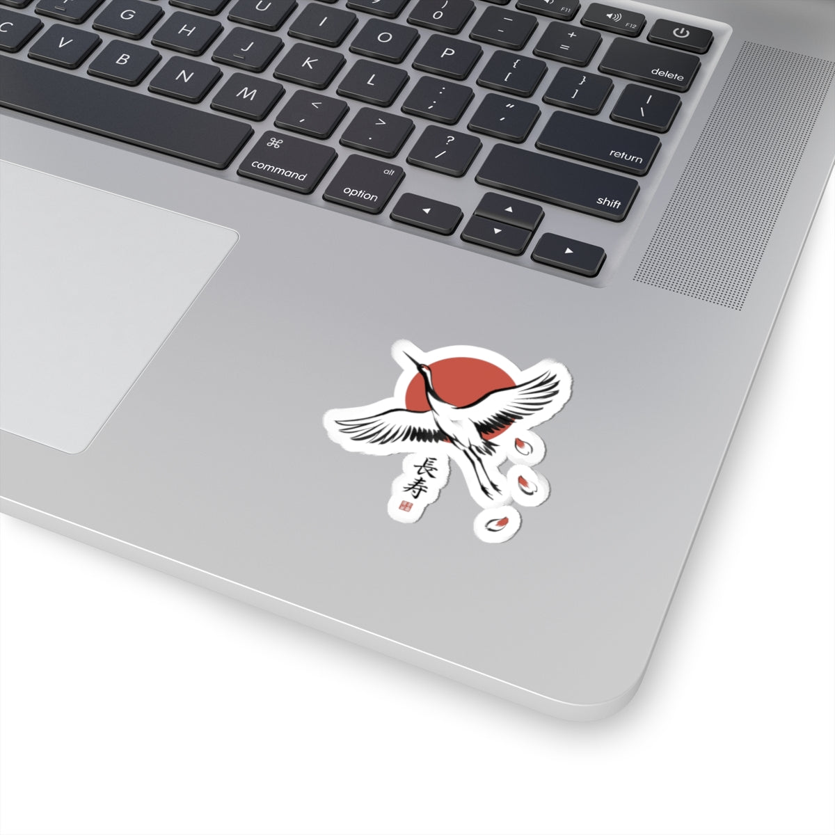 Crane & Rising Sun Kiss-Cut Stickers | Japanese Streetwear, Koi Petals, Kanji