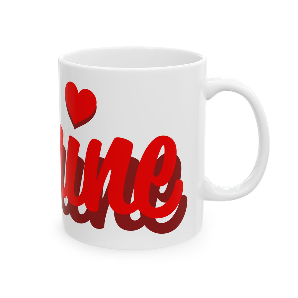 Love Mum Ceramic Mug — Red Script Heart | Mother's Day Gift (11oz, 15oz)
