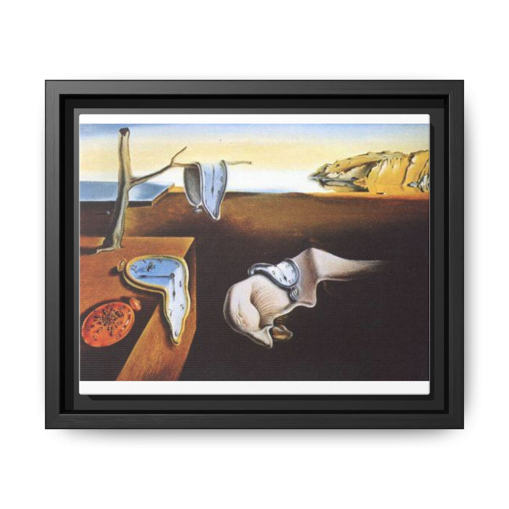 Surreal Melting Clocks Matte Framed Canvas