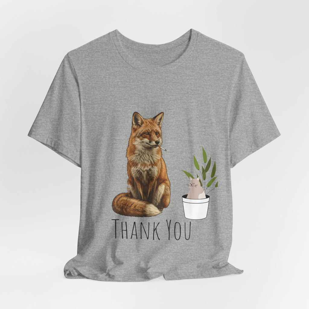 Smoking Fox T-Shirt | Animals Smoking, Absurdist Meme Tee