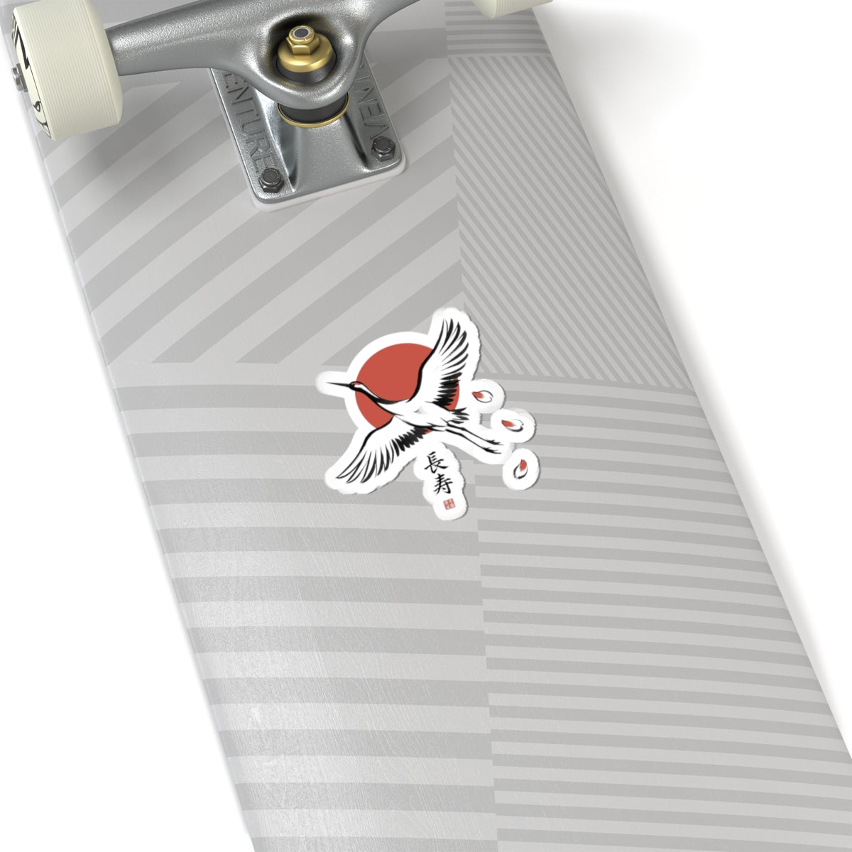 Crane & Rising Sun Kiss-Cut Stickers | Japanese Streetwear, Koi Petals, Kanji