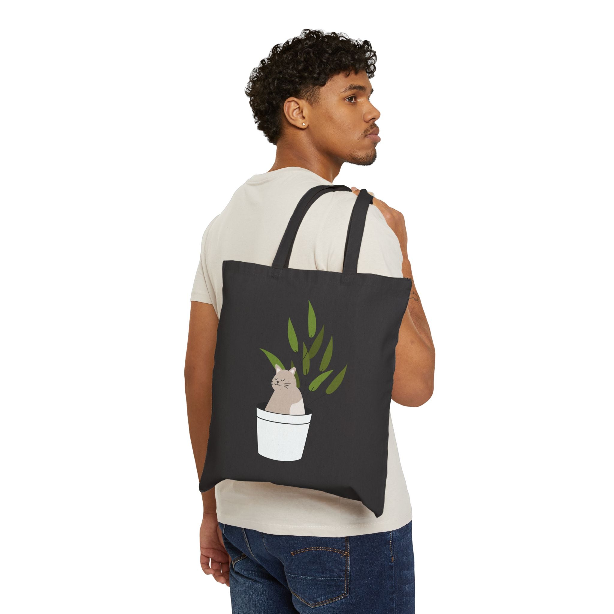 Smoking Fox Tote | Animals Smoking, Absurdist Meme Canvas Tote