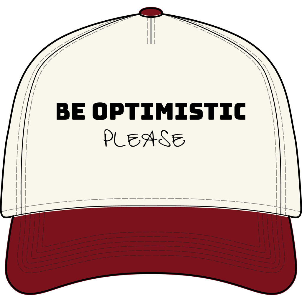 Be Optimistic Please Two-Tone Cap