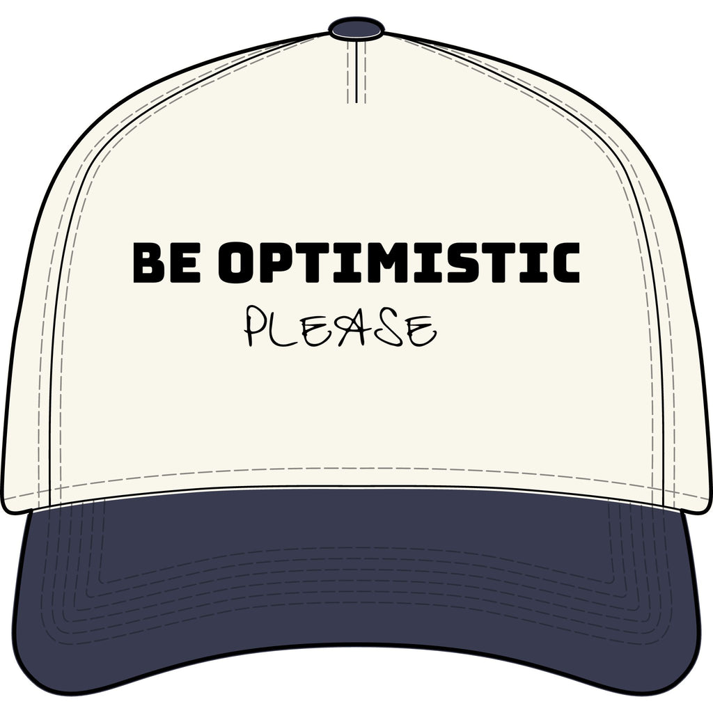 Be Optimistic Please Two-Tone Cap