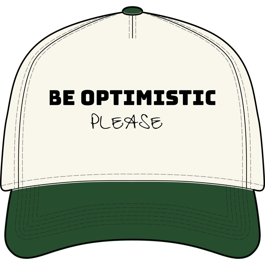 Be Optimistic Please Two-Tone Cap