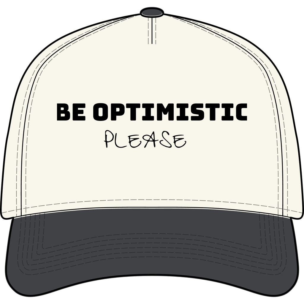 Be Optimistic Please Two-Tone Cap