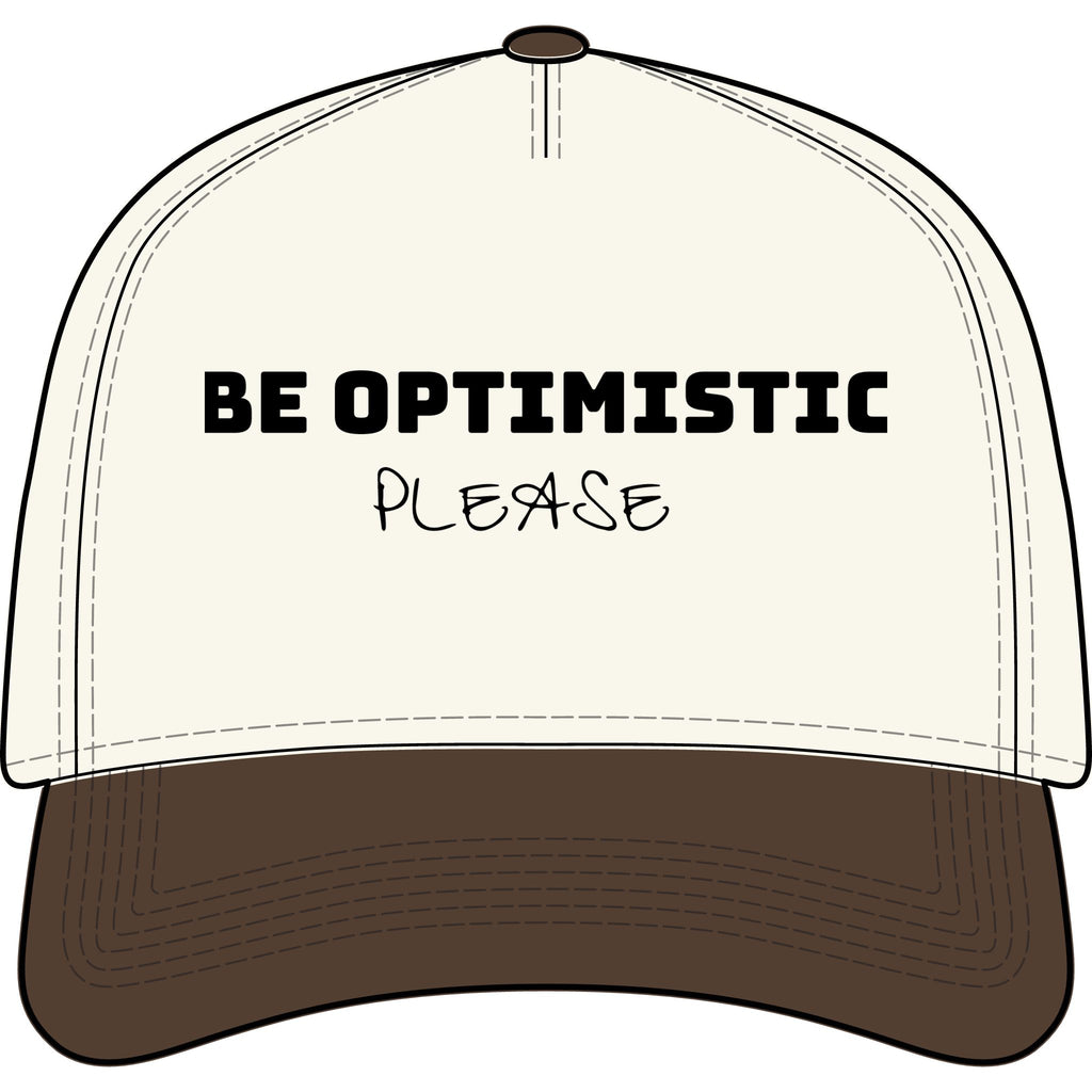 Be Optimistic Please Two-Tone Cap