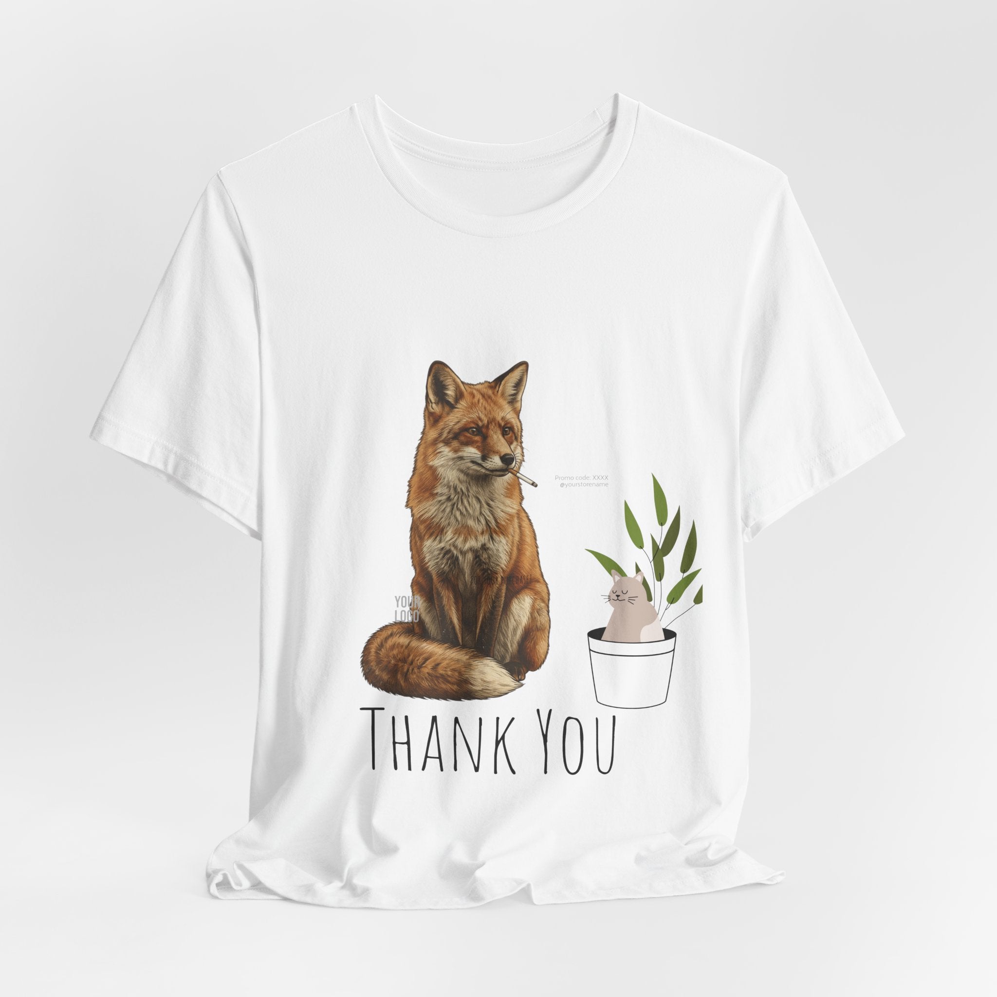 Smoking Fox T-Shirt | Animals Smoking, Absurdist Meme Tee
