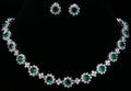 Emmaya Luxury Cubic Zircon Crystal Bridal Jewelry Sets Necklace Earrings Sets for Women Wedding Party Jewelry