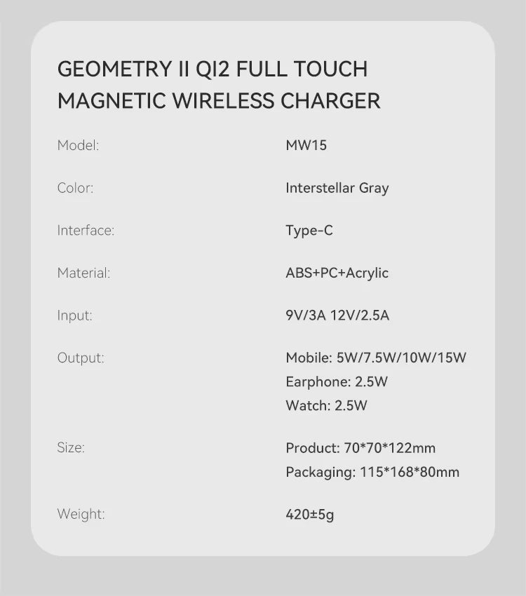 2026 Qi2 Automatic Touch Magnetic Multi-function 3 in 1 Wireless Charger for Iphone17 16 15 14 13 Pro Max Iwatch Airpods Charger