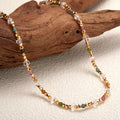 Natural Tourmaline White Crystal S925 Silver Beaded Strand Jewelry Sets With Necklace And Bracelet For Women Dainty Luxury Gift