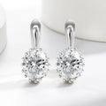 925 Sterling Sliver Zircom Earring Plated White Gold Hoop Earring for Women Wedding Party Jewelry E033015