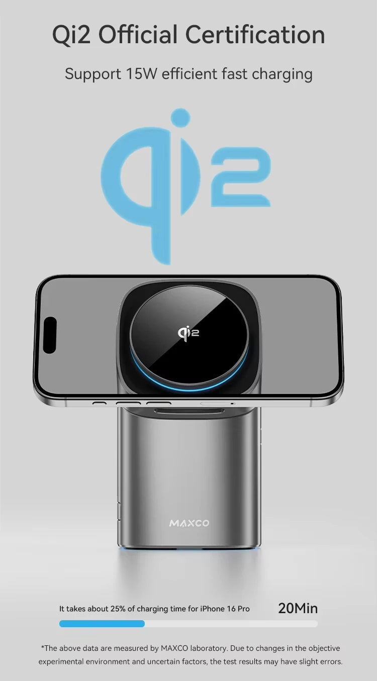 2026 Qi2 Automatic Touch Magnetic Multi-function 3 in 1 Wireless Charger for Iphone17 16 15 14 13 Pro Max Iwatch Airpods Charger