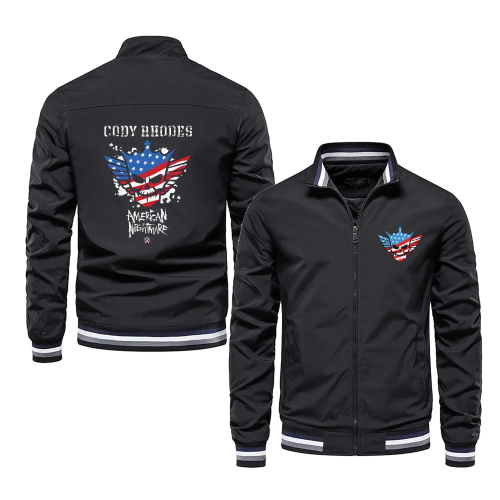Spring and Autumn Men's Renowned Wrestler Cody Rhodes logo Windproof Jacket Women's Street Cycling Sports Coat