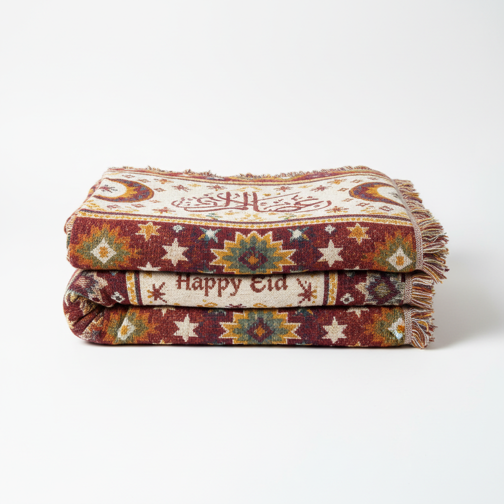 Happy Eid Woven Blanket